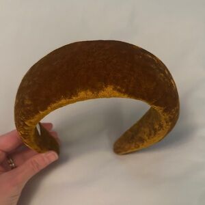 Loeffler Randall Rich Gold Brown Velvet Headband